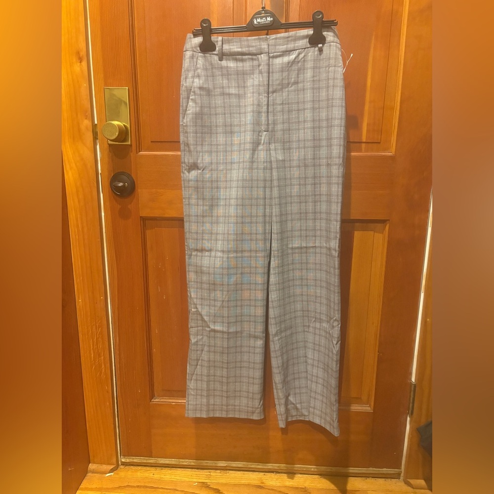 Nordstrom British Plaid High Waist Wide Leg Pants - NWOT - Picture 3 of 14